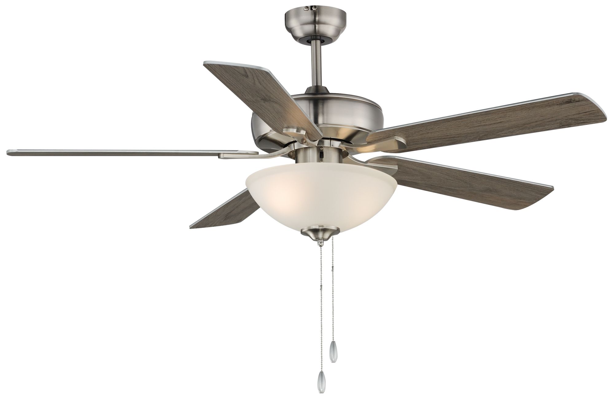 Maxim Super-Max 52" Satin Nickel Ceiling Fan with 2-Light Kit