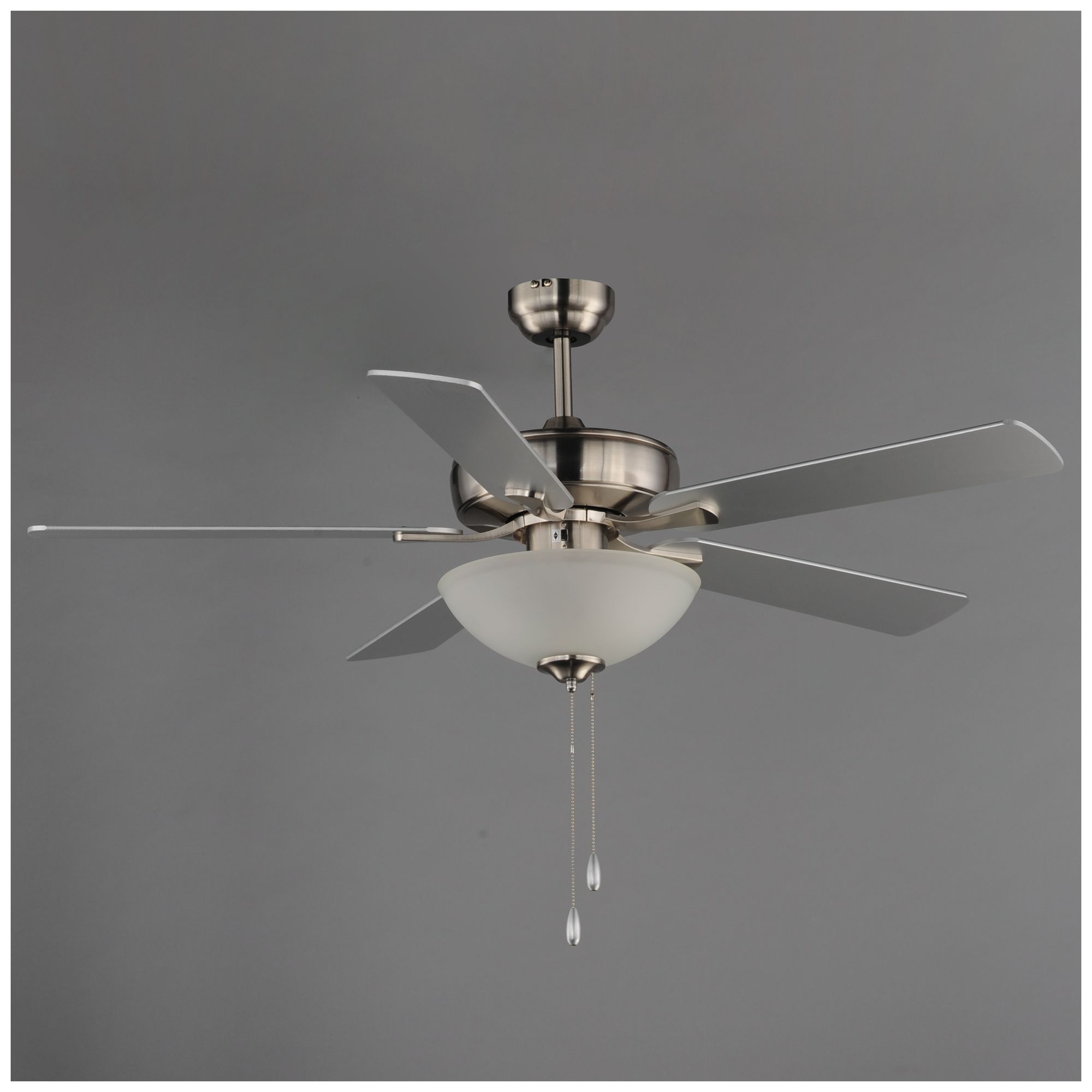 Image 3 Maxim Super-Max 52" Satin Nickel Ceiling Fan with 2-Light Kit more views