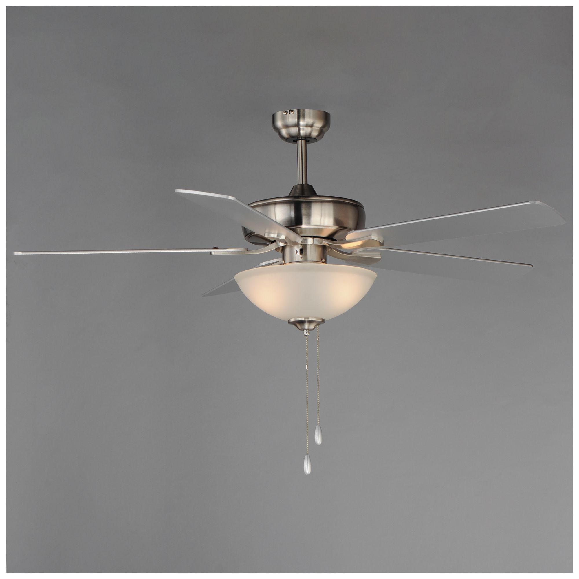 Image 4 Maxim Super-Max 52" Satin Nickel Ceiling Fan with 2-Light Kit more views