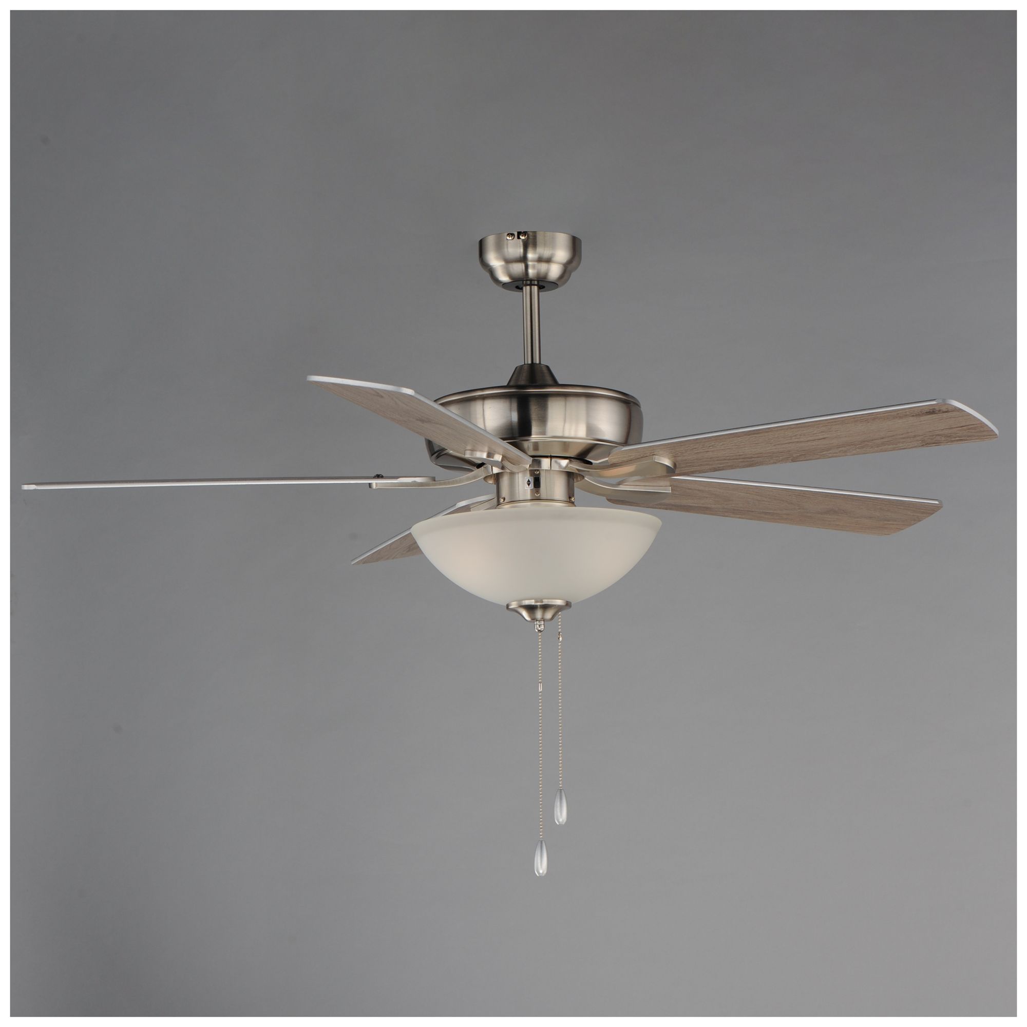 Image 5 Maxim Super-Max 52" Satin Nickel Ceiling Fan with 2-Light Kit more views