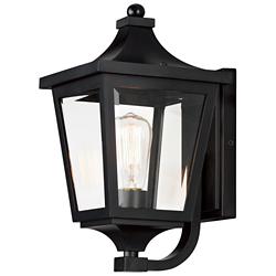 Maxim Sutton Place VX 14 1/2" High Black Outdoor Wall Light