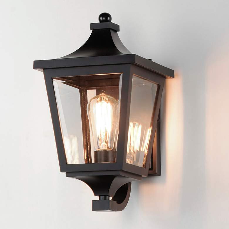 Image 1 Maxim Sutton Place VX 14 1/2" High Black Outdoor Wall Light