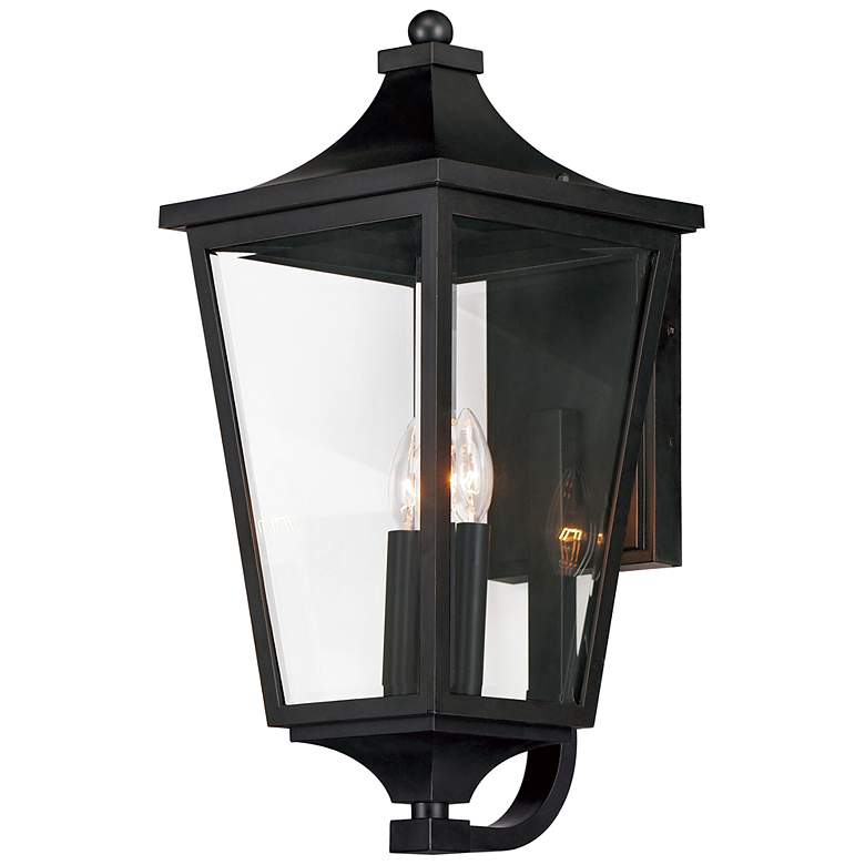 Image 1 Maxim Sutton Place VX 22"H Black 2-Light Outdoor Wall Light