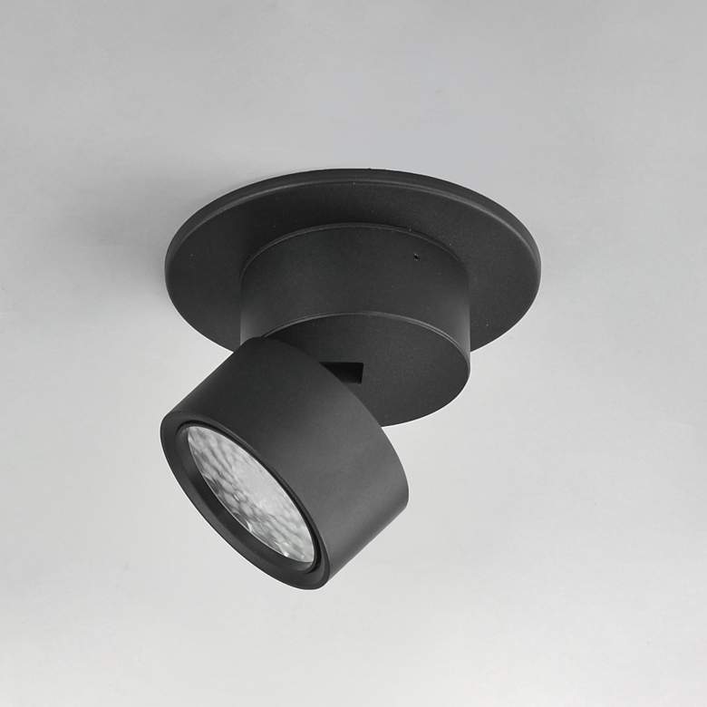 Image 2 Maxim Swinger Black Mini Adjustable LED Flush Mount more views