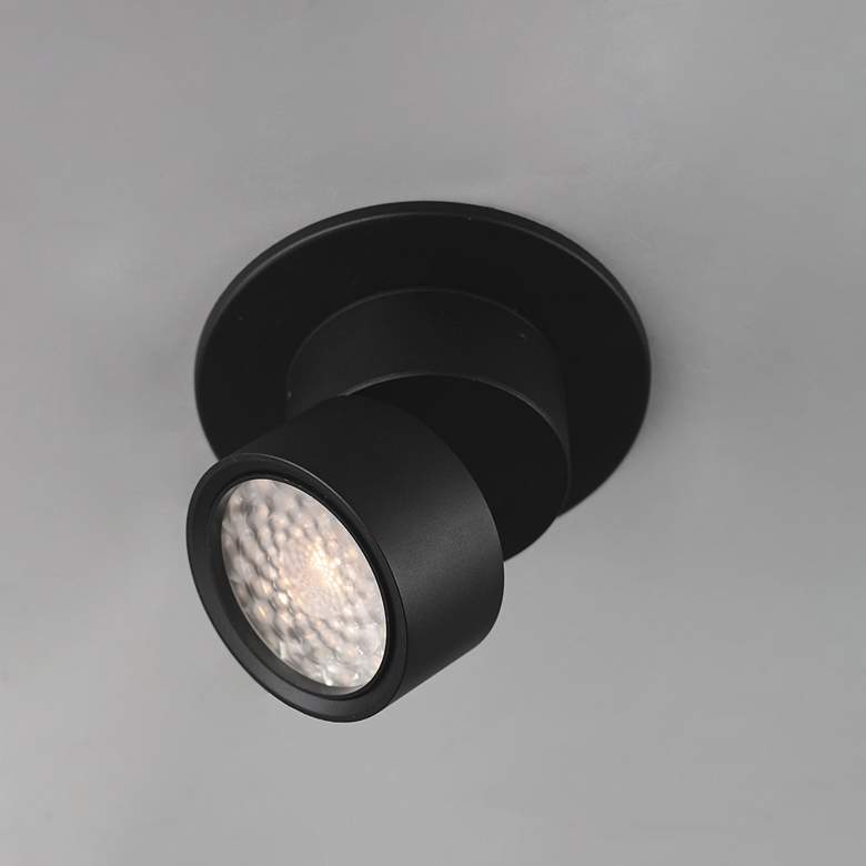 Image 3 Maxim Swinger Black Mini Adjustable LED Flush Mount more views