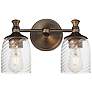 1_Maxim Swirl 14" Wide Antique Bronze 2-Light Wall Sconce