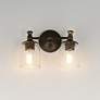 3_Maxim Swirl 14" Wide Antique Bronze 2-Light Wall Sconce more views