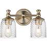 1_Maxim Swirl 14" Wide Satin Champagne 2-Light Wall Sconce