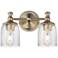 Maxim Swirl 14" Wide Satin Champagne 2-Light Wall Sconce