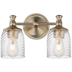 Maxim Swirl 14" Wide Satin Champagne 2-Light Wall Sconce