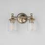 2_Maxim Swirl 14" Wide Satin Champagne 2-Light Wall Sconce more views