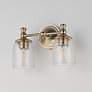 4_Maxim Swirl 14" Wide Satin Champagne 2-Light Wall Sconce more views