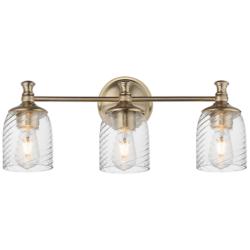 Maxim Swirl 23" Wide Satin Champagne 3-Light Bath Vanity