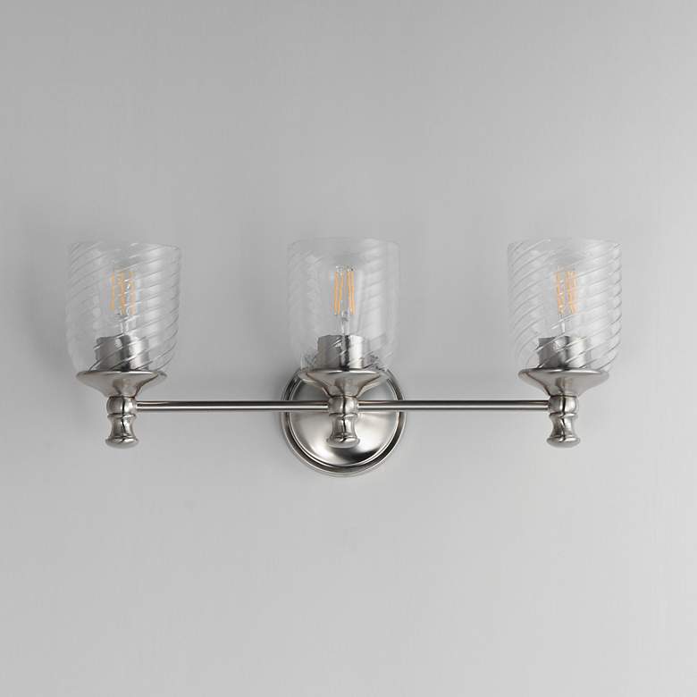 Image 4 Maxim Swirl 23" Wide Satin Nickel 3-Light Bath Vanity more views