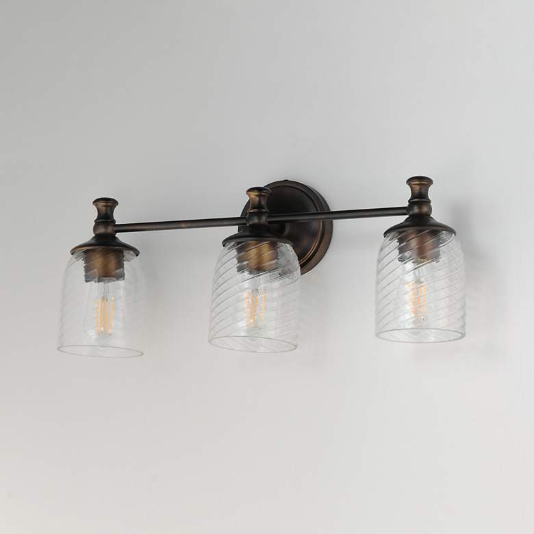 Image 4 Maxim Swirl 23"W Antique Bronze 3-Light Vanity Bath Light more views