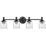 1_Maxim Swirl 32 1/2" Wide Black 4-Light Bath Vanity