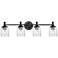 Maxim Swirl 32 1/2" Wide Black 4-Light Bath Vanity