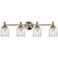 Maxim Swirl 32 1/2" Wide Satin Champagne 4-Light Bath Vanity
