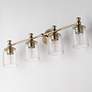 4_Maxim Swirl 32 1/2" Wide Satin Champagne 4-Light Bath Vanity more views