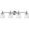 Maxim Swirl 32 1/2" Wide Satin Nickel 4-Light Bath Vanity