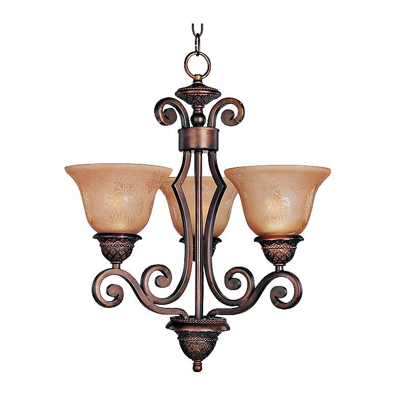 Image 2 Maxim Symphony 19 inch Wide 3-Light Traditional Bronze Uplight Chandelier