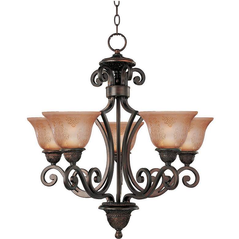 Image 2 Maxim Symphony 26"W Oil-Rubbed Bronze 5-Light Chandelier more views