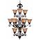 Maxim Symphony 30" Wide 3-Tier Twelve Light Bronze Scroll Chandelier