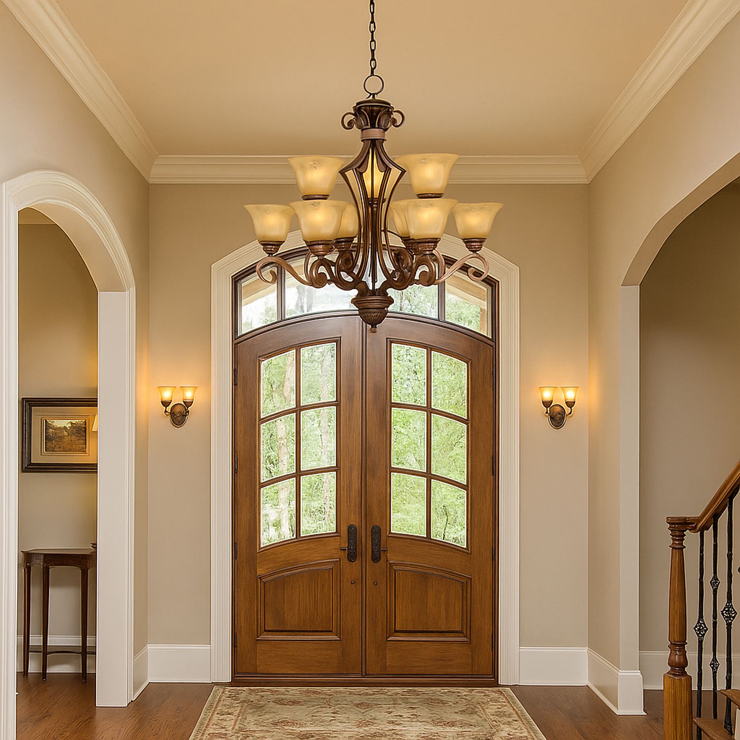 Image 4 Maxim Symphony 32" Wide Two-Tier 9-Light Scroll Bronze Chandelier more views