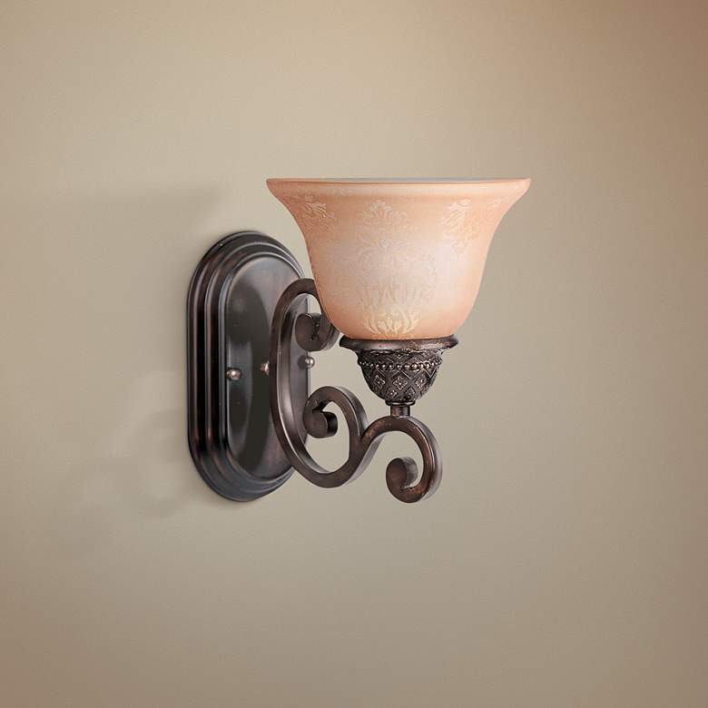 Image 1 Maxim Symphony 9 1/2" High Oil-Rubbed Bronze Wall Sconce