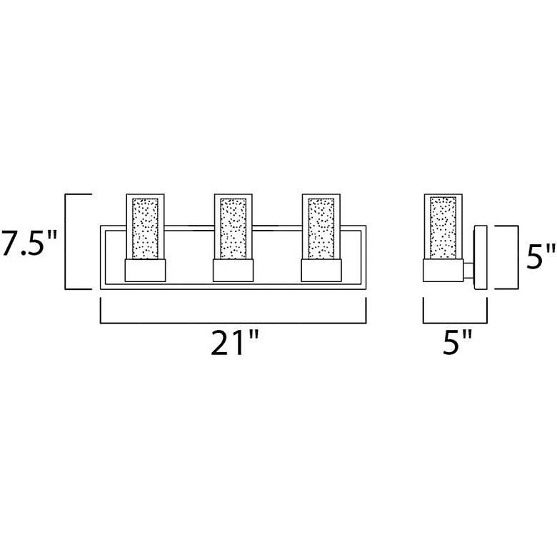 Image 4 Maxim Sync 21" Wide Polished Chrome 3-Light LED Bath Light more views