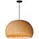 Maxim Tahiti 30" Bamboo/Black 3-Light Pendant