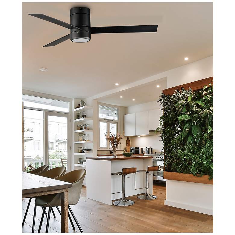 Image 6 Maxim Tanker 52" Black 3-Blade Hugger Fan w LED Light Kit more views