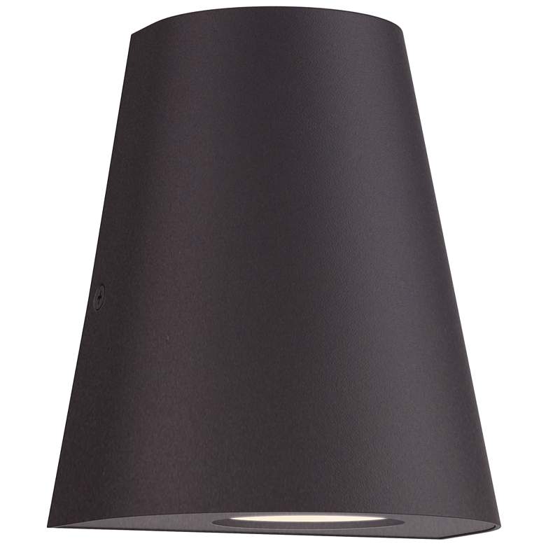 Image 1 Maxim Taper 6" High Architectural Bronze Mini LED Outdoor Wall Sconce