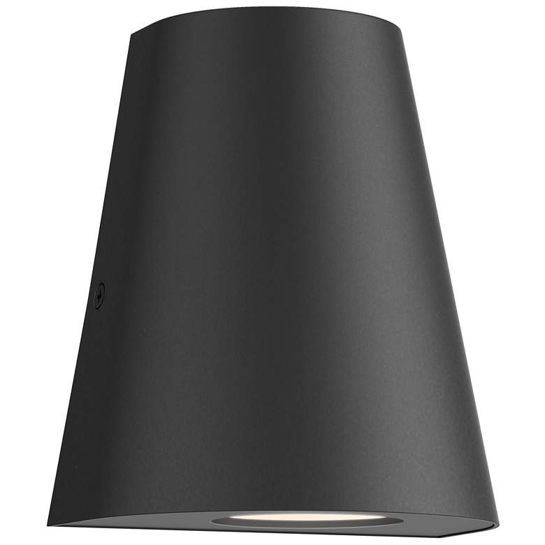 Image 1 Maxim Taper 6" High Black Mini LED Outdoor Wall Sconce