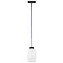 1_Maxim Taylor 5" Wide 1-Light Textured Black White Glass Pendant Light