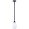 Maxim Taylor 5" Wide 1-Light Textured Black White Glass Pendant Light