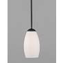 4_Maxim Taylor 5" Wide 1-Light Textured Black White Glass Pendant Light more views