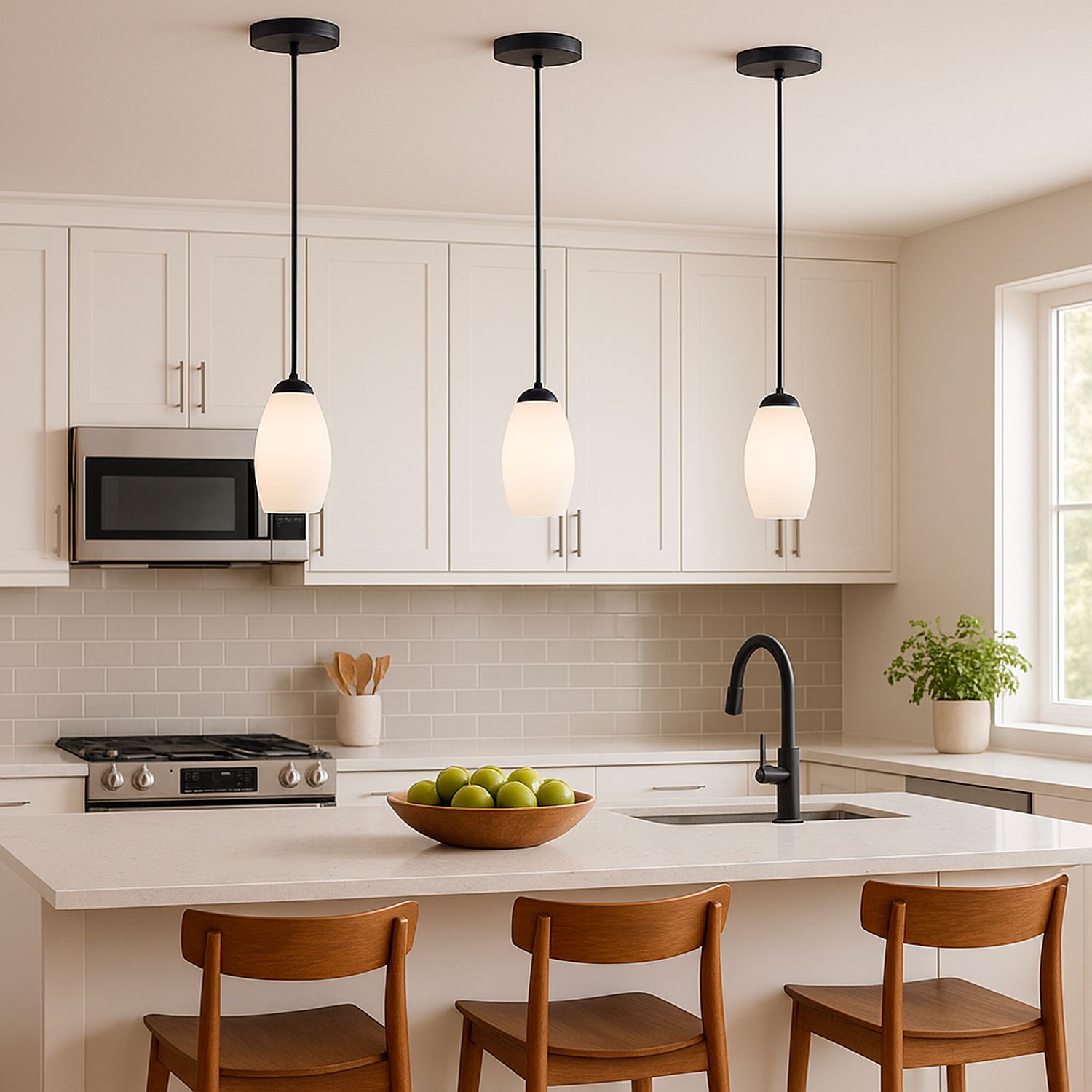 Image 6 Maxim Taylor 5" Wide 1-Light Textured Black White Glass Pendant Light more views