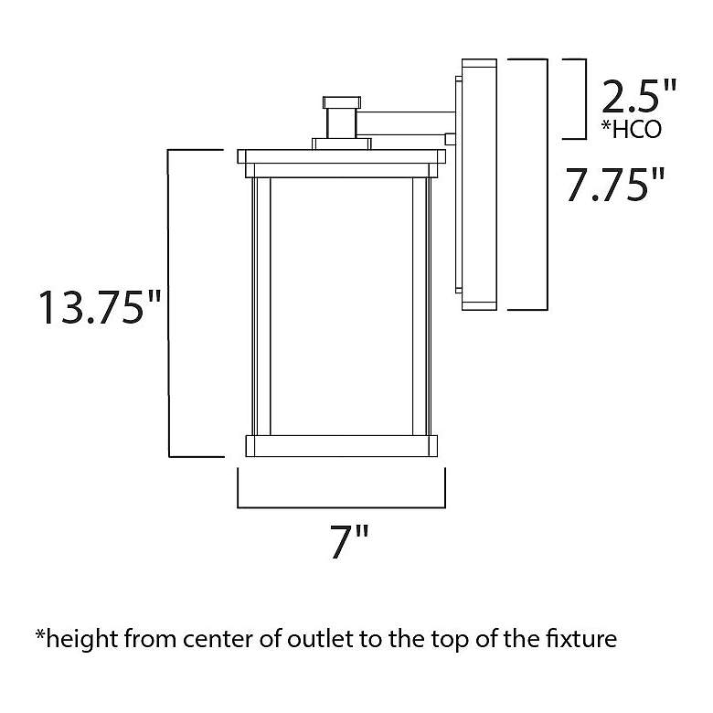 Image 2 Maxim Terrace 13.8" High LED Outdoor Wall Light more views