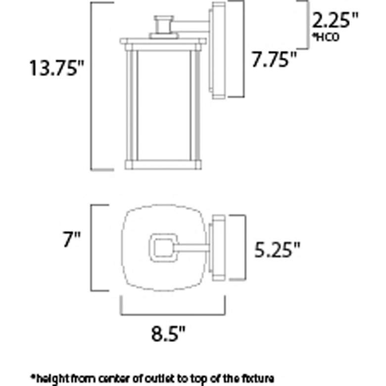 Image 3 Maxim Terrace 13 3/4" High Bronze Outdoor Wall Light more views