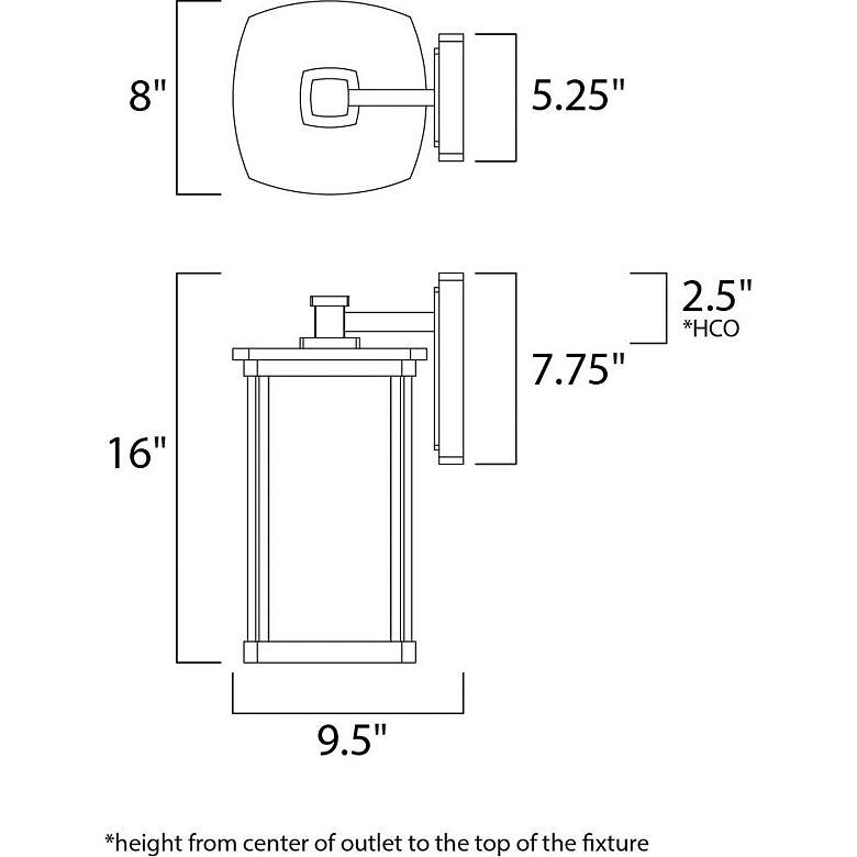 Image 2 Maxim Terrace 16" High Large Bronze Outdoor Wall Light more views