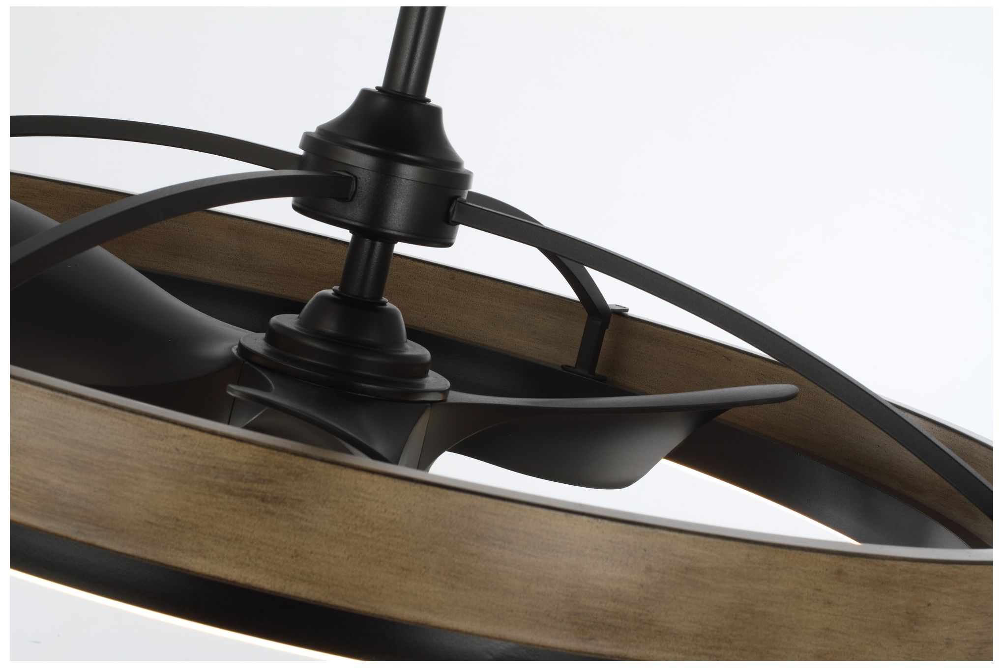 Image 5 Maxim Teton 36 1/4" Driftwood/Black LED Fandelight more views