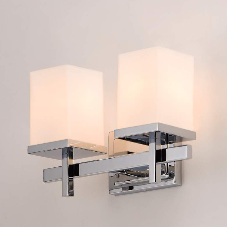Image 1 Maxim Tetra 14" Wide 2-Light Bath Vanity Wall Light