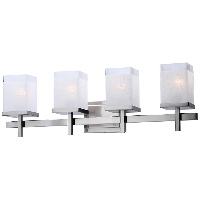Image 2 Maxim Tetra 30" Wide Satin Nickel 4-Light Bath Light
