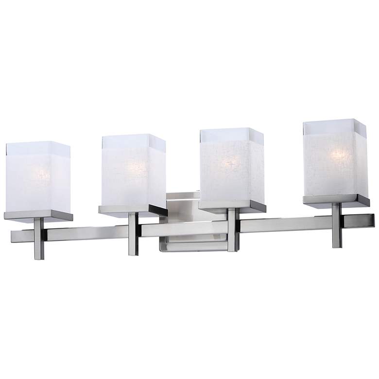 Image 1 Maxim Tetra 30 inch Wide Satin Nickel 4-Light Bath Light