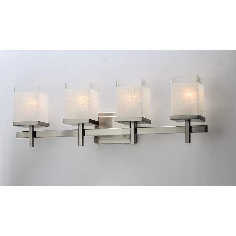 Image 3 Maxim Tetra 30" Wide Satin Nickel 4-Light Bath Light more views