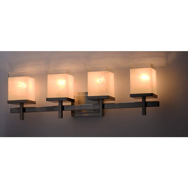 Image 3 Maxim Tetra 30 inch Wide Satin Nickel 4-Light Bath Light more views