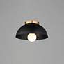 2_Maxim Thelonious 12" Black/Natural Aged Brass Flush Mount more views