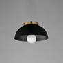 3_Maxim Thelonious 12" Black/Natural Aged Brass Flush Mount more views