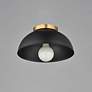 4_Maxim Thelonious 12" Black/Natural Aged Brass Flush Mount more views